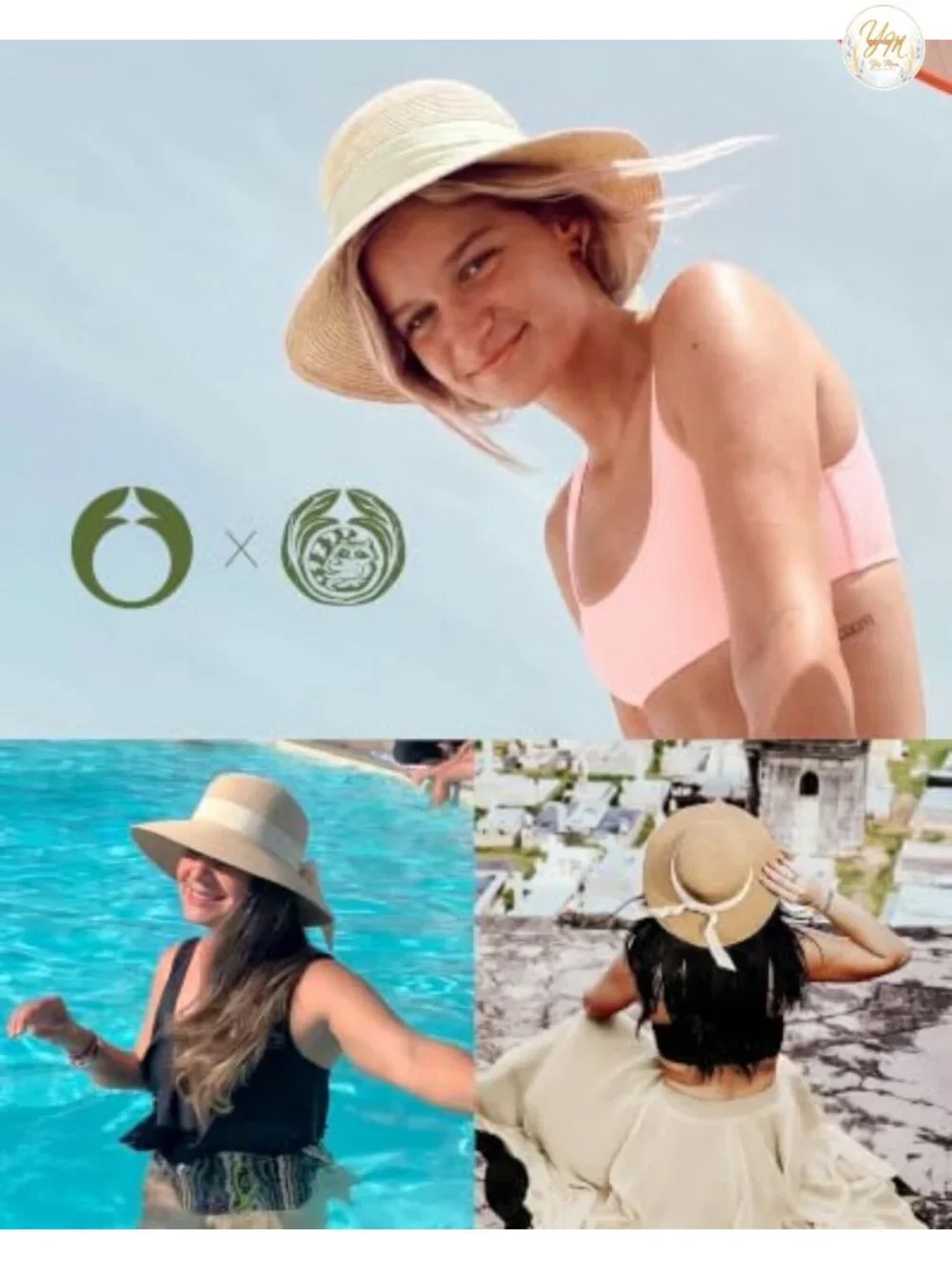 Womens Wide Brim Straw Sun Hat UV Protection Foldable Travel Beach Hat with